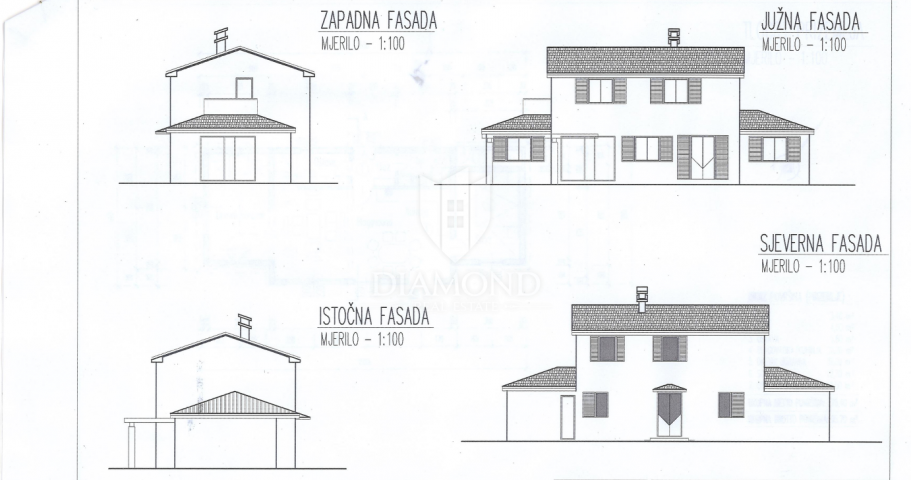 Poreč, surroundings, building plot with a project in a quiet location!