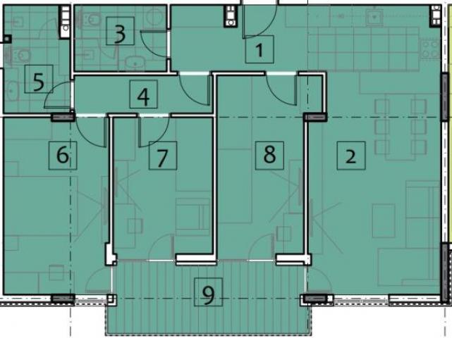 Kvalitetan nov četvorosoban stan sa PDV-om u centru ID#3450