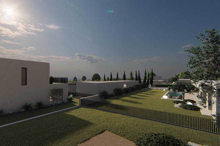 Istria, Kaštelir - Labinci, moderna urbana vila NKP 248 m2 sa velikim  uređenim vrtom