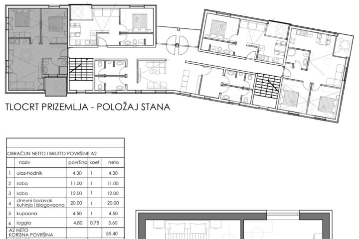 Istra, Medulin, A2 stan u prizemlju 56 m2 - 300 m od mora