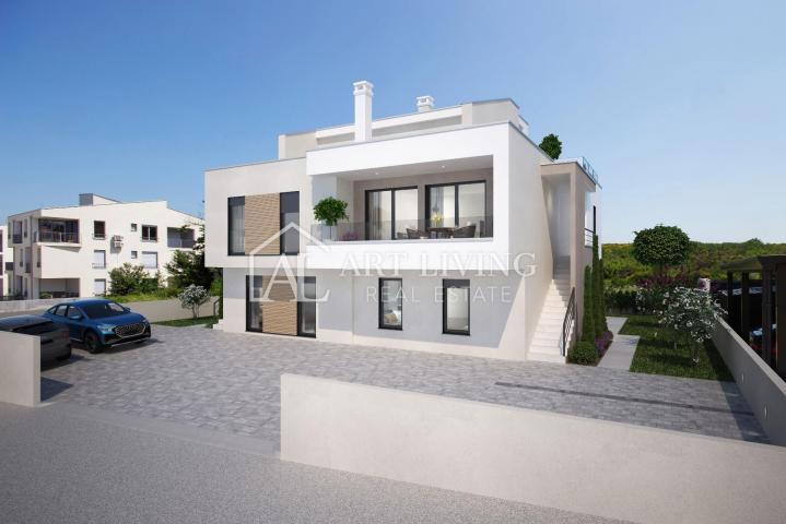 Istrien, Umag-Umgebung, moderne zweistöckige Wohnung mit Meerblick