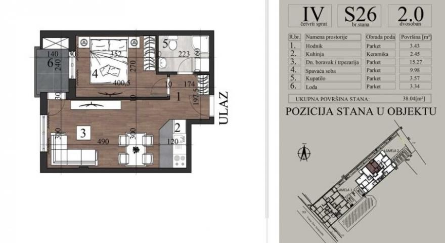 NOVI SAD - TELEP - 38. 04 m2