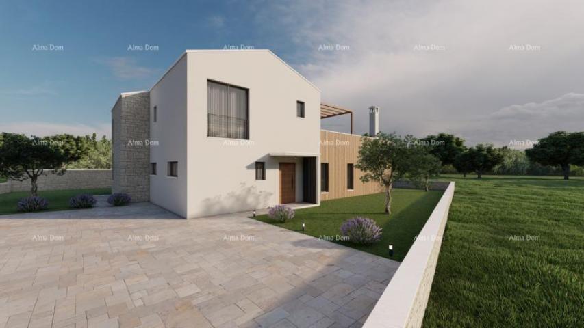 Building land Building plot with a project of a villa with a swimming pool, Rebići
