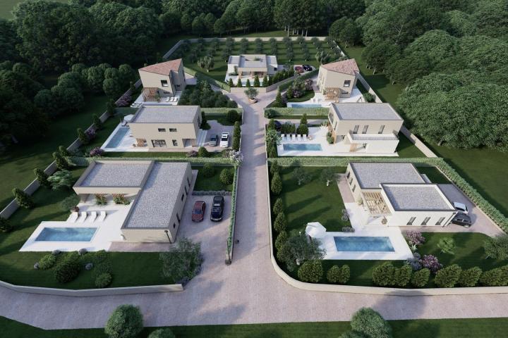 Istra, Klarići, moderna kamena kuća 147m2 s bazenom okružena zelenilom