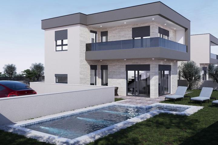 Medulin, Medulin - kvalitetna i moderna duplex kuća B, s grijanim bazenom 30m2 i garažom, NKP 146 m2