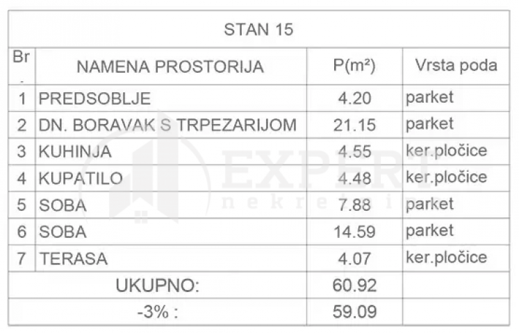 3. 0, ČALIJE, NOVOGRADNJA, PDV, EG, PARKING