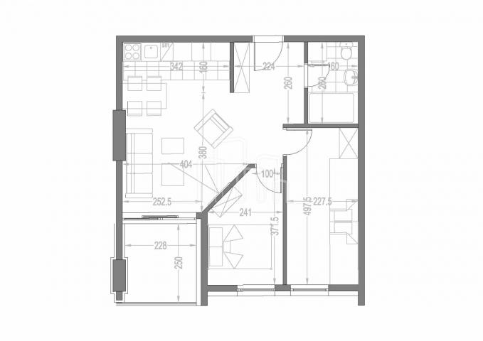 Apartman sa dvije spavaće sobe 54, 62m2 Zlatibor