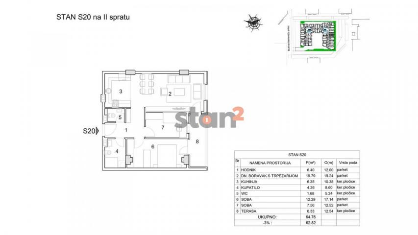 PRODAJE SE - LUX NOVOGRADNJA na prestižnoj lokaciji - 62, 82 M2