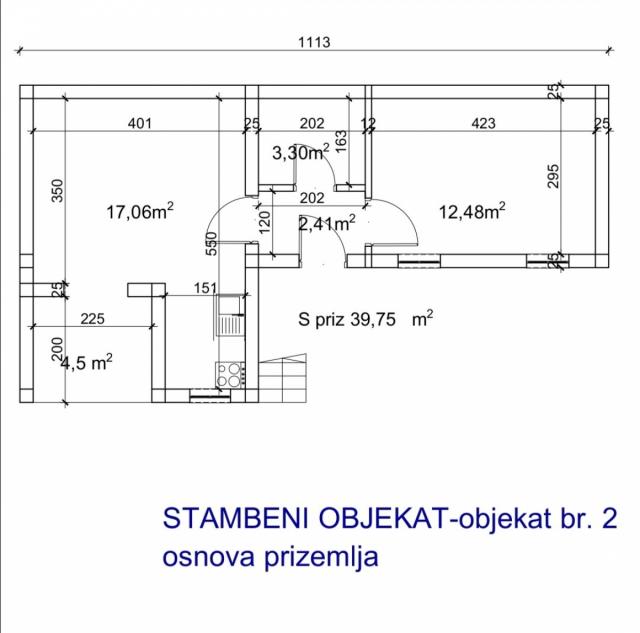 ***Dvosoban stan u prizemlju manjeg objekta-Adice***