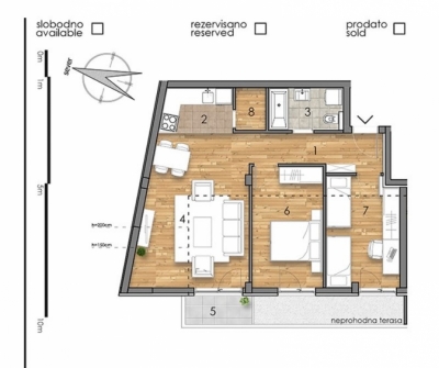 KVALITETAN TROSOBAN STAN 66, 5m2 - ŠIRI CENTAR GRADA