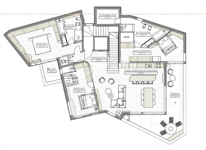 OPATIJA, ZENTRUM – luxuriöses Penthouse im Zentrum von Opatija, private Lage und Dachpool, nur 200 m