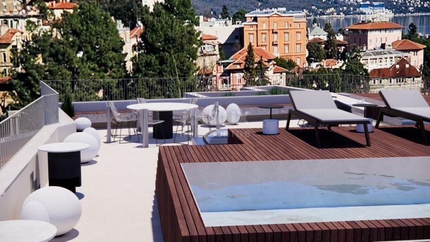 OPATIJA, CENTAR – luksuzan penthouse u centru Opatije, privatna pozicija i krovni bazen, samo 200m o