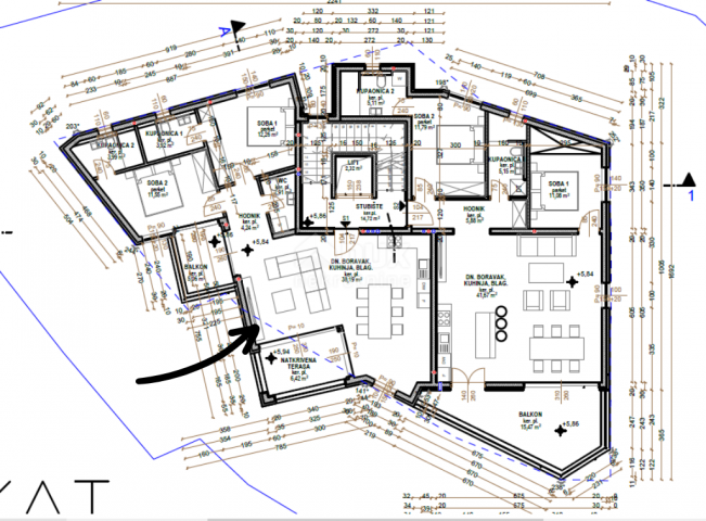 OPATIJA, ZENTRUM – größere Wohnung in einem luxuriösen Neubau mit Aussicht und Garage, nur 200 m vom