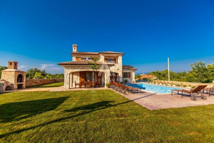 Krk, village, unique new house with a pool! ID579