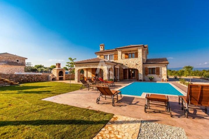 Krk, village, unique new house with a pool! ID579