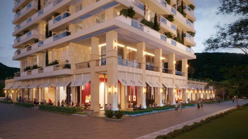 Luxury hotel with 212 residences, 144 rooms, and prime location near beach & city center