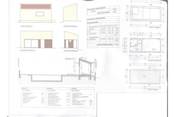 Vodnjan, građevinsko zemljište idealnih dimenzija 543 m2 za obiteljski kuću , P+ kat s projektom