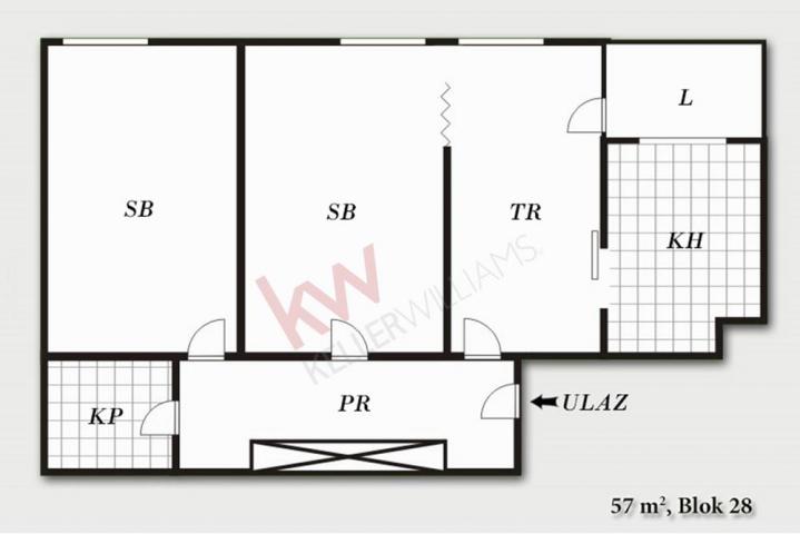 
				Blok28; 2. 0; 57m2, CG, lift, lođa, garaža kao opcija
			
