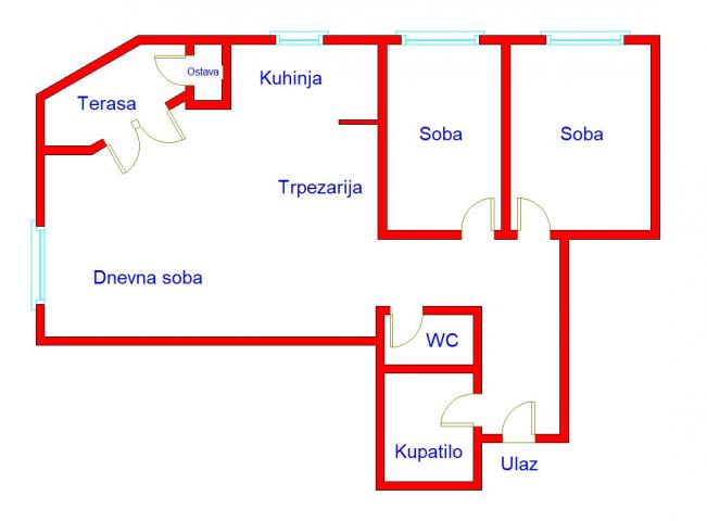 2. 5 Dvoiposoban stan NOVI SAD, 129780€