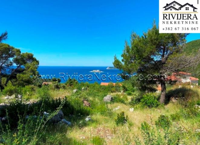 For sale plot with a beautiful sea view in Zanjice, Lustica