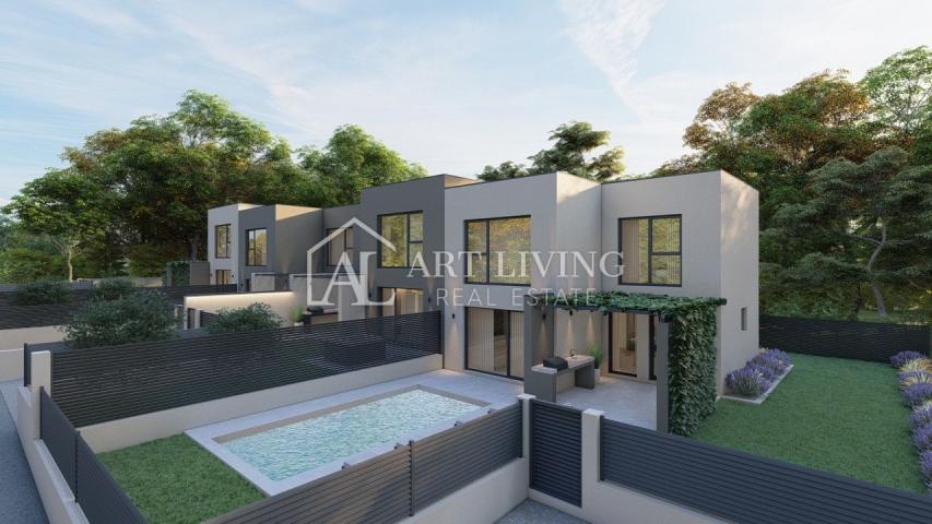 Istria, Novigrad, surroundings - Modern terraced house with swimming pool in the vicinity of Novigra