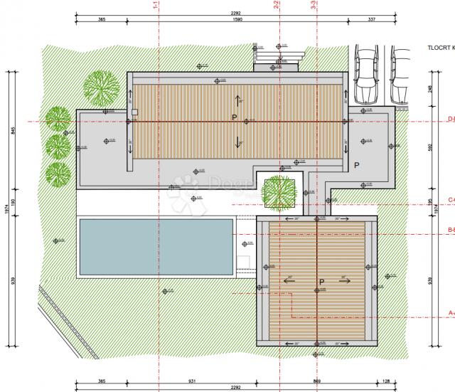 Grundstück Buje, 1.000m2