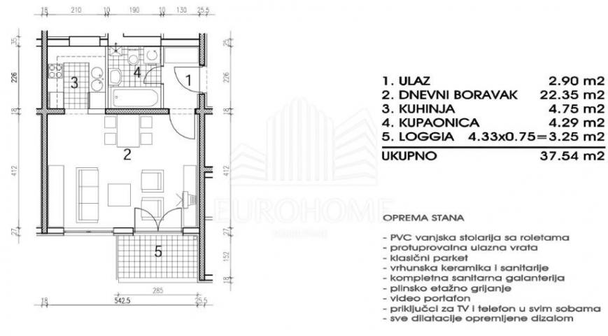 Wohnung Sesvetski Kraljevec, Sesvete, 38,62m2