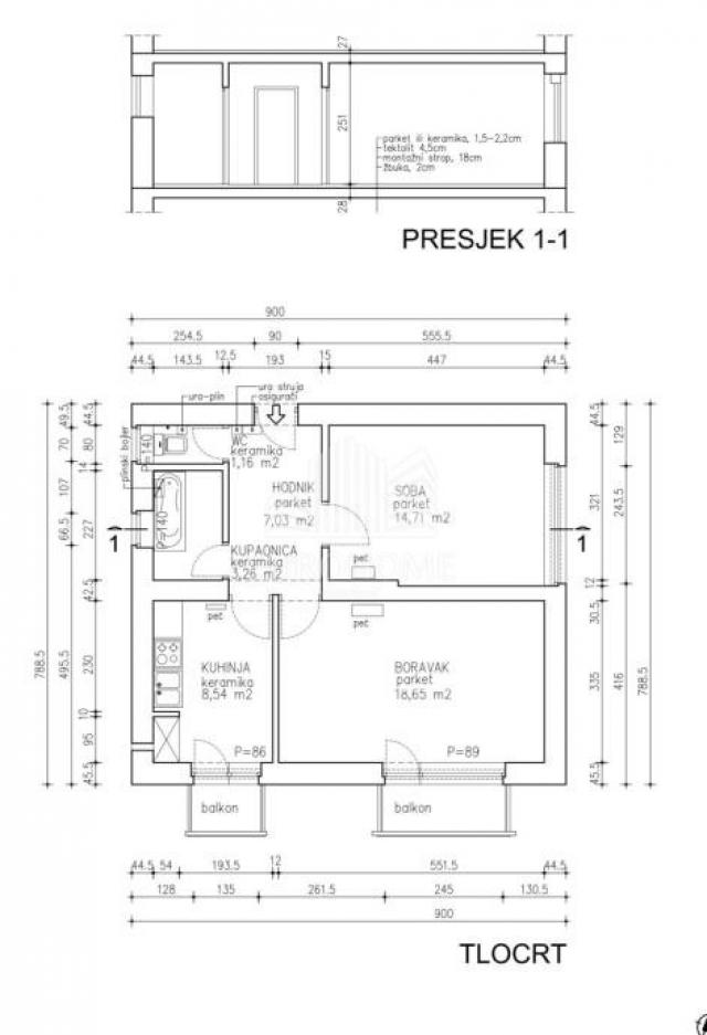 Flat Srebrnjak, Maksimir, 56m2