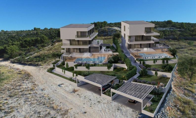 DALMATIA ROGOZNICA Luxury villas under construction with a panoramic view