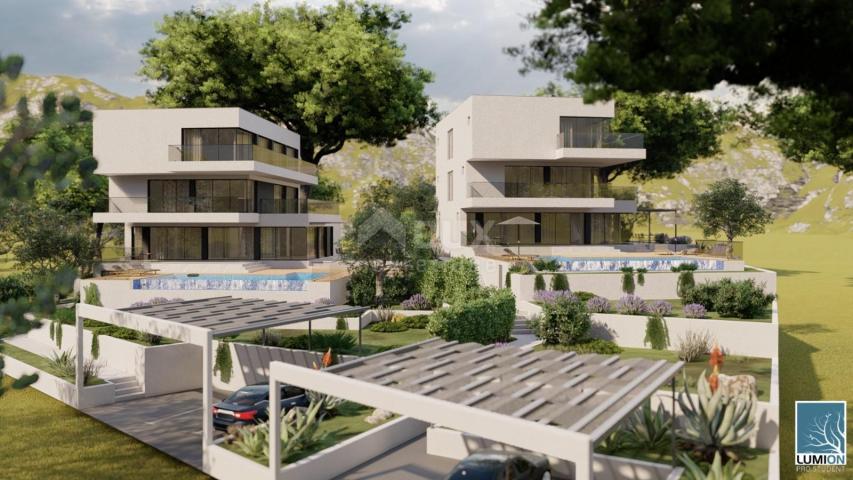 DALMATIA ROGOZNICA Luxury villas under construction with a panoramic view