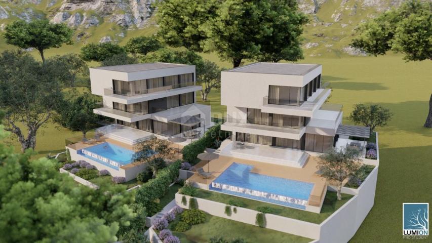 DALMATIA ROGOZNICA Luxury villas under construction with a panoramic view