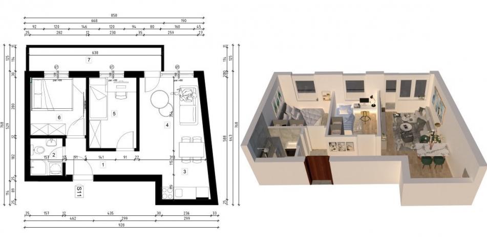 NOVI SAD - GRBAVICA - 46. 80 m2