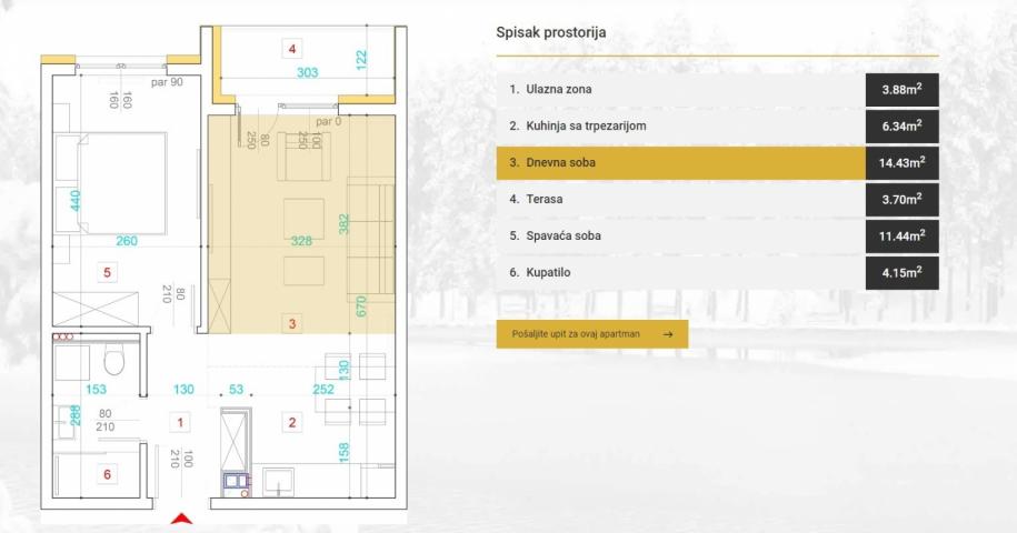 Prodaja ekskluzivnog apartmana kompleks Royal Gardens na Zlatiboru 