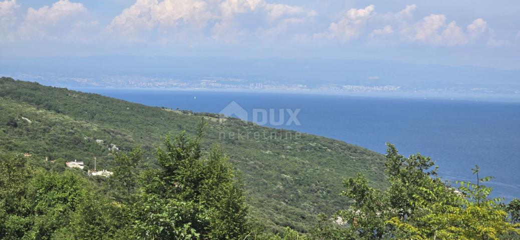 ISTRIEN, RABAC, UMGEBUNG - Baugrundstück mit wunderschönem Blick auf das Meer