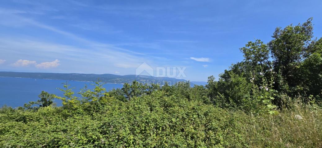 ISTRIEN, RABAC, UMGEBUNG - Baugrundstück mit wunderschönem Blick auf das Meer