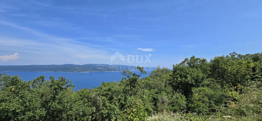 ISTRIEN, RABAC, UMGEBUNG - Baugrundstück mit wunderschönem Blick auf das Meer