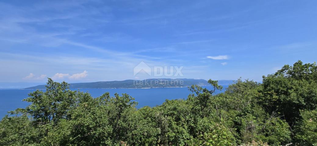 ISTRIEN, RABAC, UMGEBUNG - Baugrundstück mit wunderschönem Blick auf das Meer