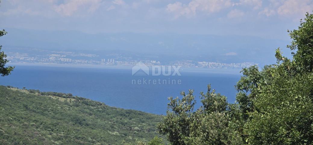 ISTRIEN, RABAC, UMGEBUNG - Baugrundstück mit wunderschönem Blick auf das Meer