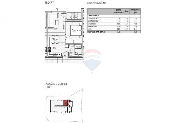 Wohnung Mocire, Zadar, 42,47m2