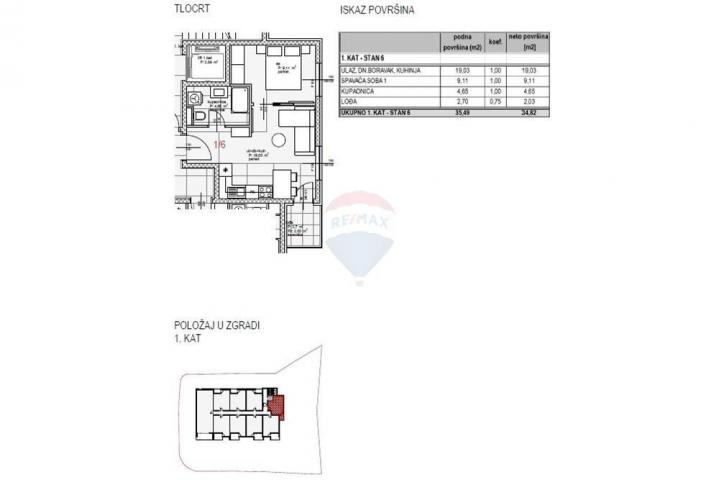 Flat Mocire, Zadar, 34,82m2