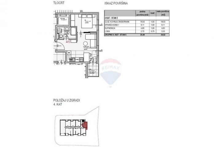 Flat Mocire, Zadar, 34,82m2