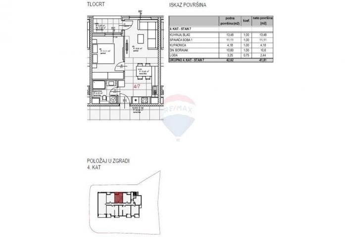 Flat Mocire, Zadar, 41,81m2