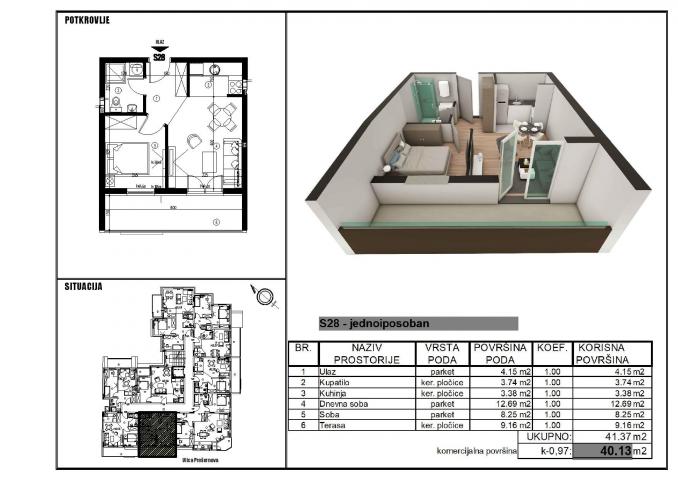 NOVI SAD - TELEP - 40. 24 m2