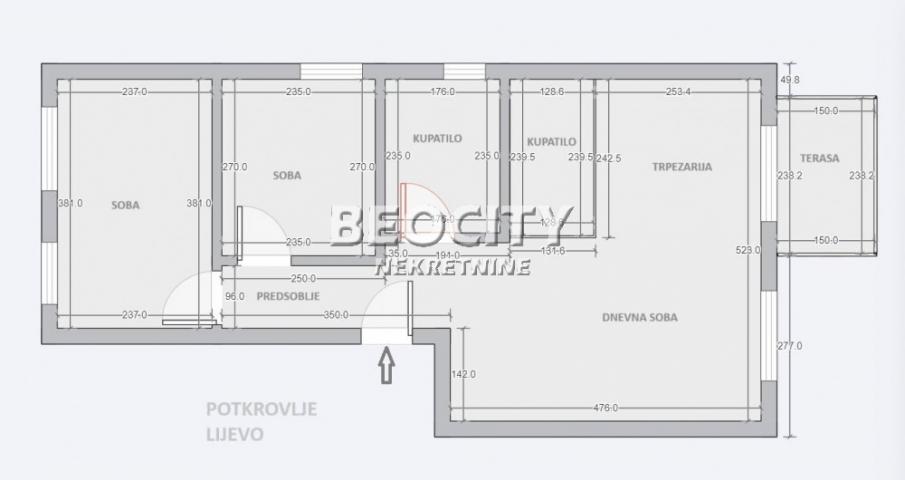 Čukarica, Bele vode, Palisadska 2. deo, 2. 5, 52m2, 100450EUR Uskoro useljivo