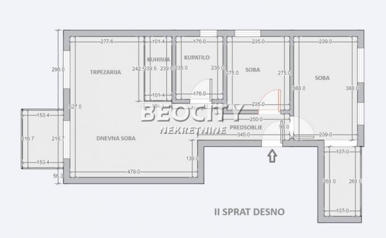 Čukarica, Bele vode, Palisadska 2. deo, 3. 0, 55m2, 106600EUR