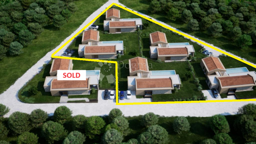 ZEMLJIŠTE ZA INVESTICIJU U BUJAMA SA PROJEKTOM ZA 5 VILA S POGLEDOM