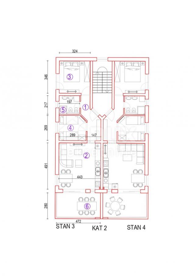 PAG, STADT PAG - Wohnung 200 m vom Meer entfernt, S3