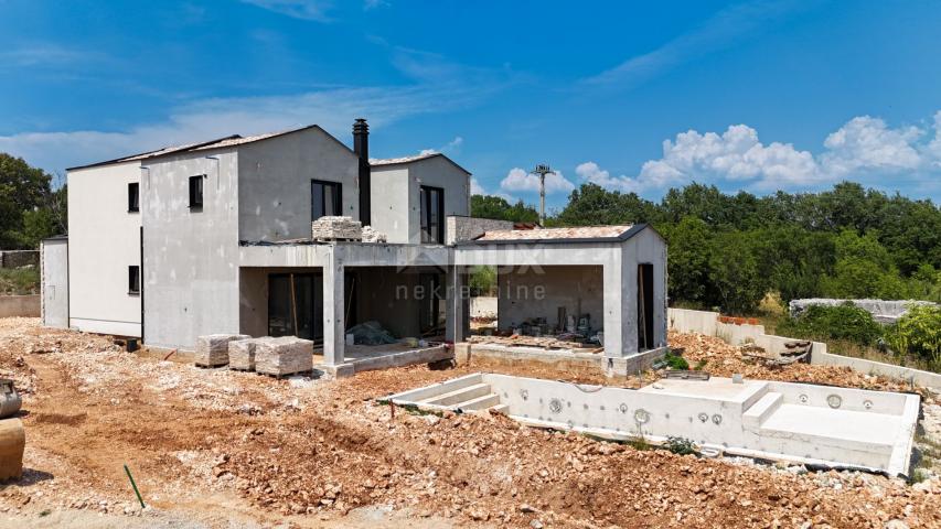 ISLAND OF KRK, inland - Luxury house with pool under construction