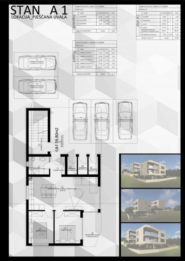 ISTRIEN, PJEŠČANA UVALA - 2BR+DB moderne Wohnung im Erdgeschoss eines neuen Gebäudes