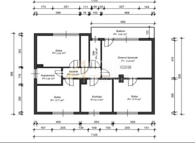 Wohnung Fužine, 80,60m2